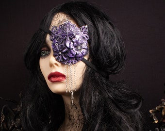 READY MADE Blind mask (DP-S) eyepatch "Crucified" - fantasy, gothic, pagan, cosplay