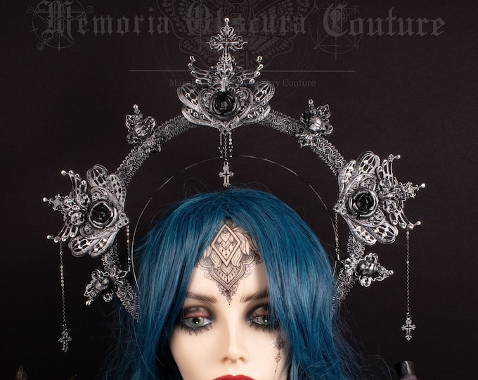 CUSTOM ORDER halo headpiece "Crucifixed III" - gothic, cosplay, fantasy