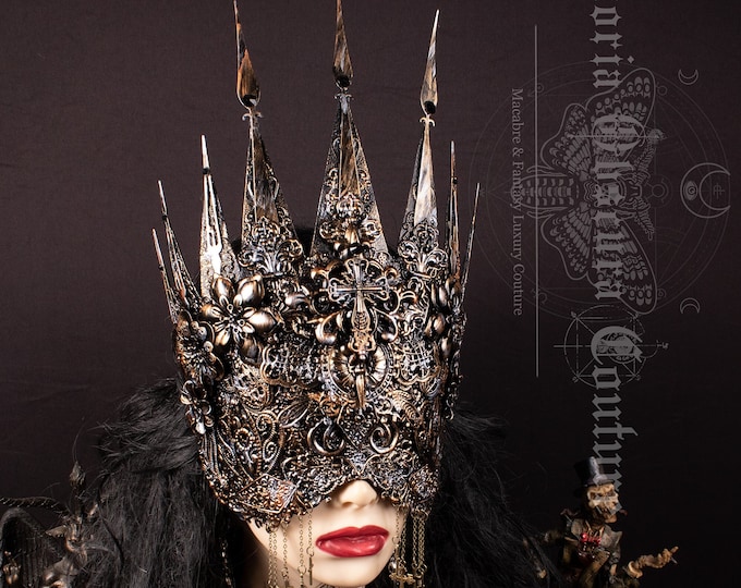 CUSTOM ORDER cathedral blind mask "Lord & Queen" - gothic, cosplay, fantasy