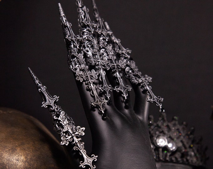 CUSTOM ORDER metal finger claws "Holy Moly" - gothic, cosplay, fantasy