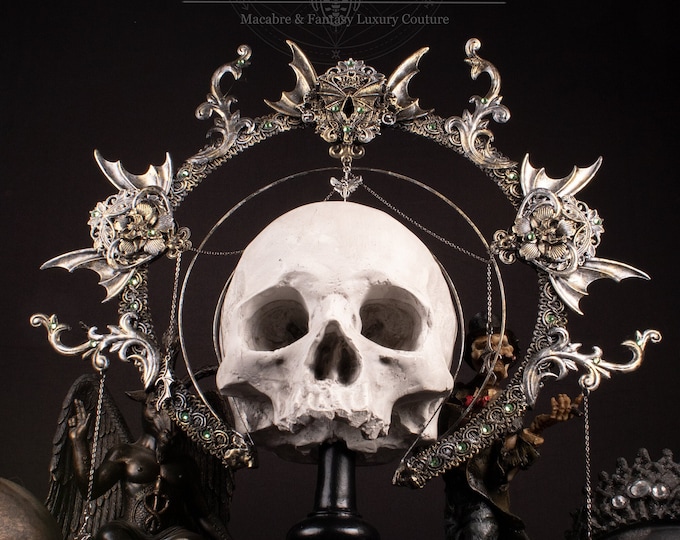 CUSTOM ORDER  halo headpiece "baroque vampire" - gothic, cosplay, fantasy