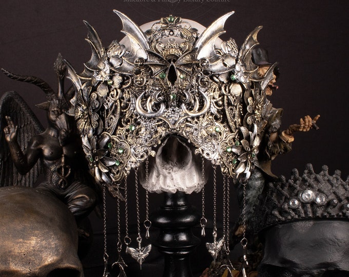 CUSTOM ORDER blind mask "baroque vampire" - gothic, fantasy, cosplay