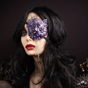 READY MADE Blind mask (DP-S) eyepatch "Crucified" - fantasy, gothic, pagan, cosplay