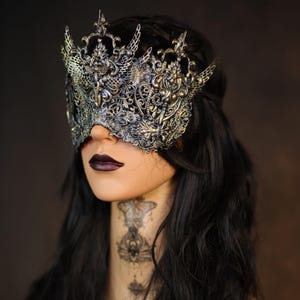 CUSTOM ORDER blind mask "Frigg" - cosplay, fantasy, viking, pagan, shieldmaiden