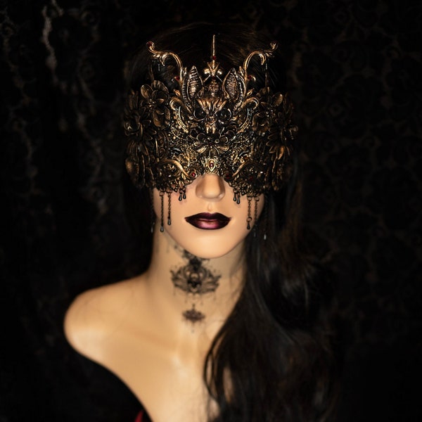 READY MADE Blind (DP-E) mask "Batitude"- gothic, fantasy, cosplay