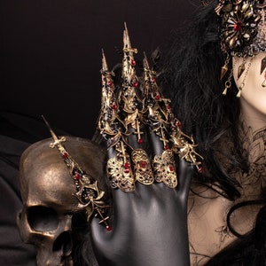 CUSTOM ORDER metal finger claws &quot;Twilight&quot; - gothic, cosplay, fantasy, vampire, bat