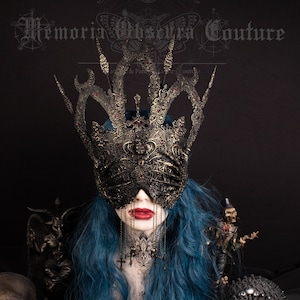 CUSTOM ORDER cathedral blind mask “Horror” - cosplay, gothic, fantasy