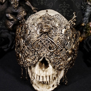 CUSTOM ORDER blind mask "Crescent Moon" - gothic, cosplay, fantasy