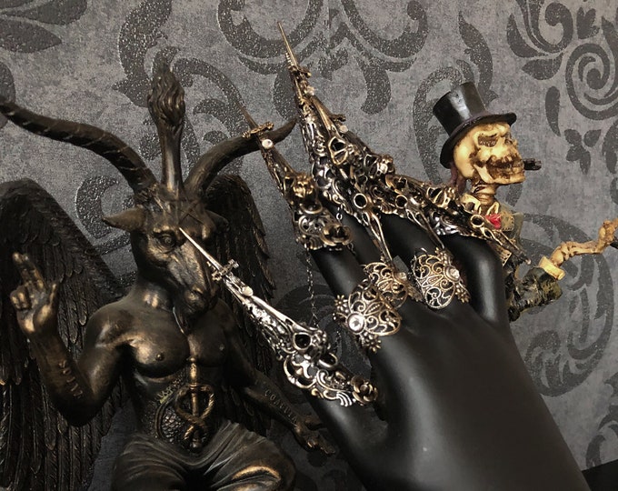 CUSTOM ORDER metal finger claws "Hugin" - cosplay, viking, shieldmaiden, fantasy