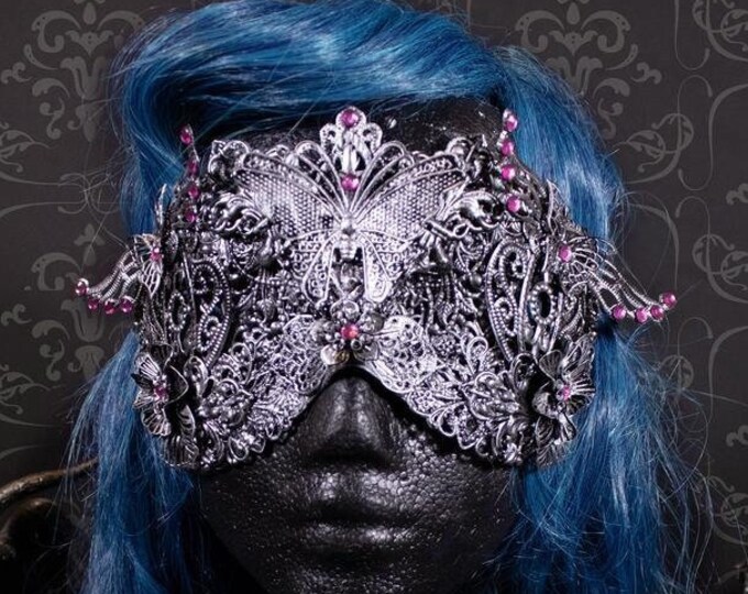 CUSTOM ORDER blind mask "Butterfly" - fantasy, cosplay, fairytale, gothic