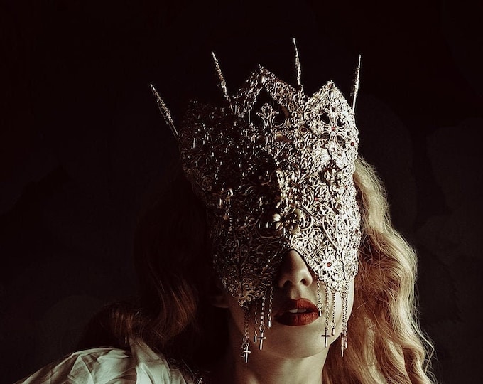 CUSTOM ORDER cathedral blind mask "Viktoria" - gothic, cosplay, fantasy