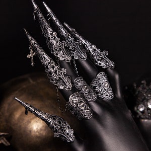 CUSTOM ORDER metal finger claws &quot;Enomine&quot; - gothic, fantasy, cosplay