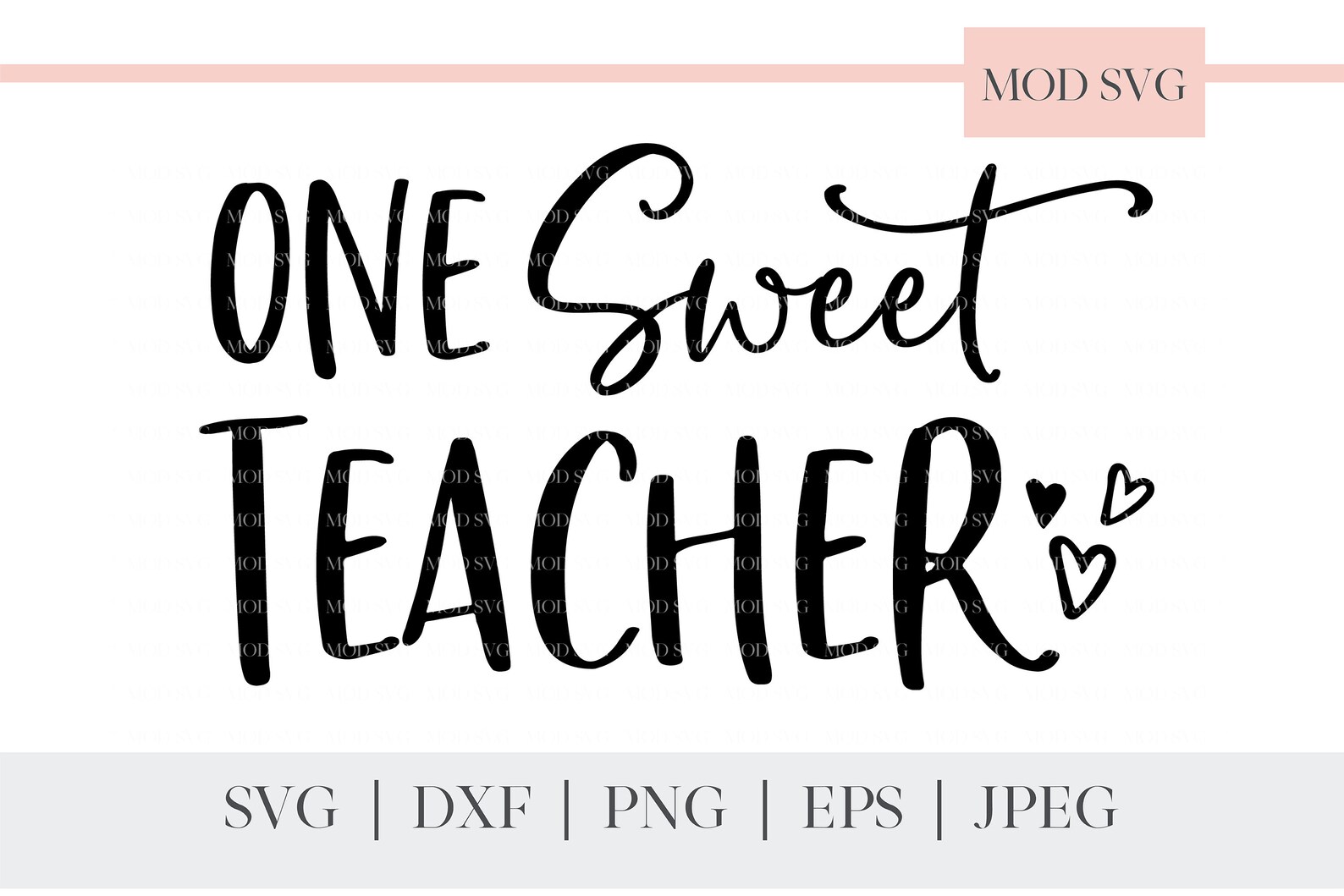 Teacher svg One Sweet Teacher svg eps dxf png jpeg Files ...
