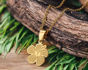 Flor de Maga - Colgante de Acero Inoxidable Puerto Rico