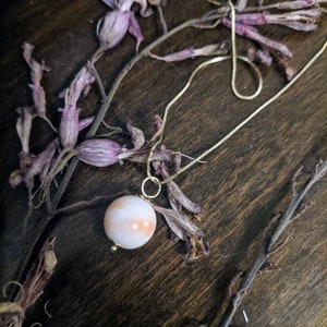 14K Yellow Gold and Marbled Coral Ball Pendant/Charm
