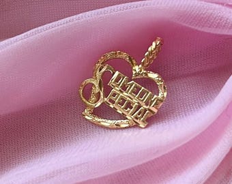 14K Yellow Gold "Someone Special" Heart Pendant Charm