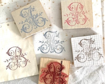 Monogram stamp. Letters A to I
