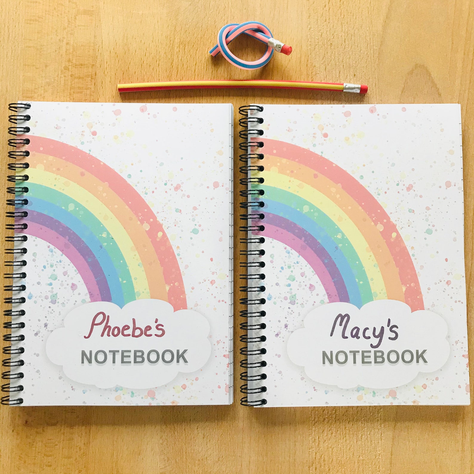 Rainbow Notebook Personalised Notebook Girls Notebook Etsy UK