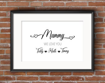 Personalised Name Print | For Mum, Nan, Dad, Granny