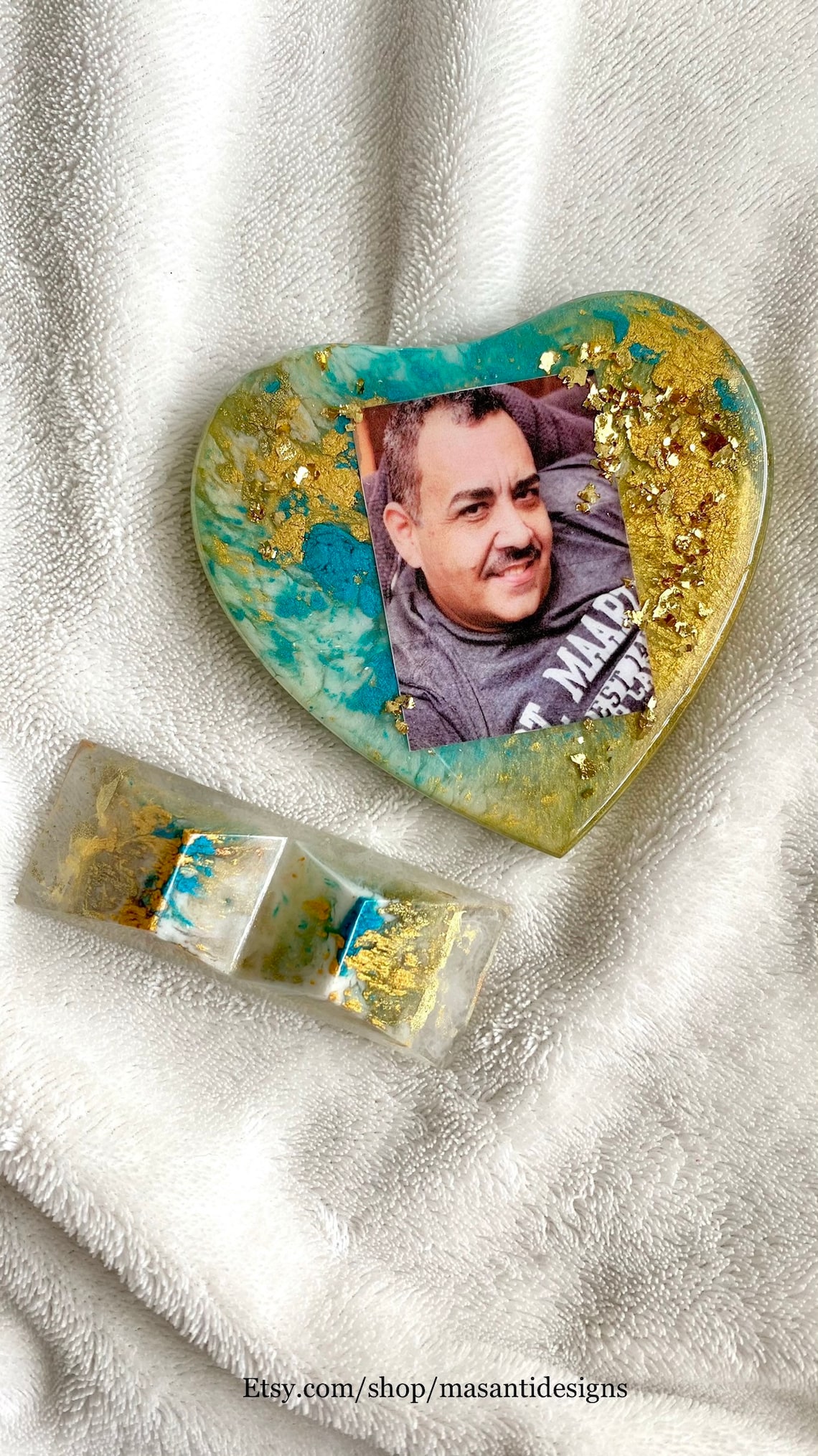 Heart Shaped Photo Frame / Resin Photo Frame /valentines Gift Etsy