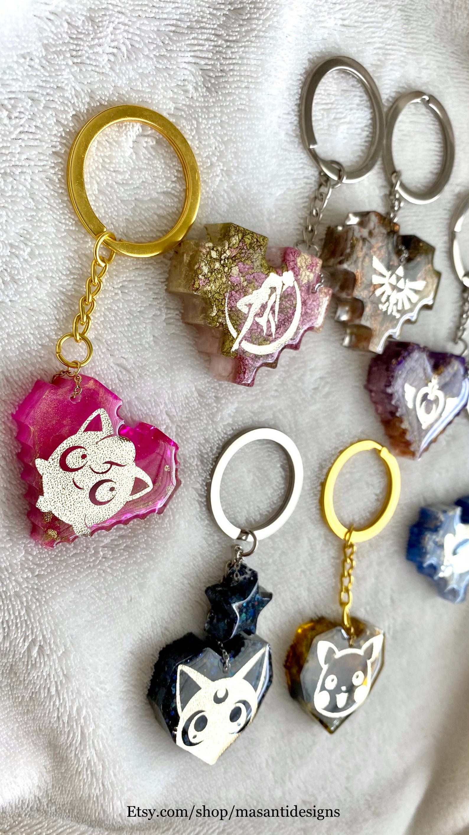 Resin keychains / anime keychains / customized keychains / Etsy