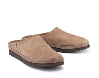 Zapatillas de estar por casa/ante/cómodas/acogedoras/calentitas/para mantener los pies calientes/invierno/frío/unisex/piel de oveja/regalo/fiesta/hogar/uso diario/hechas en Italia