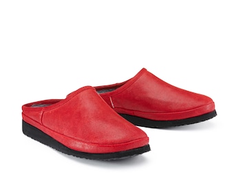 Zapatillas de estar por casa de piel de oveja, cómodas, cálidas, para mantener los pies calientes, ideales para el invierno y el frío. Unisex. Perfectas para regalar o para ocasiones especiales. Ideales para el hogar y para uso diario. Hechas en Italia.