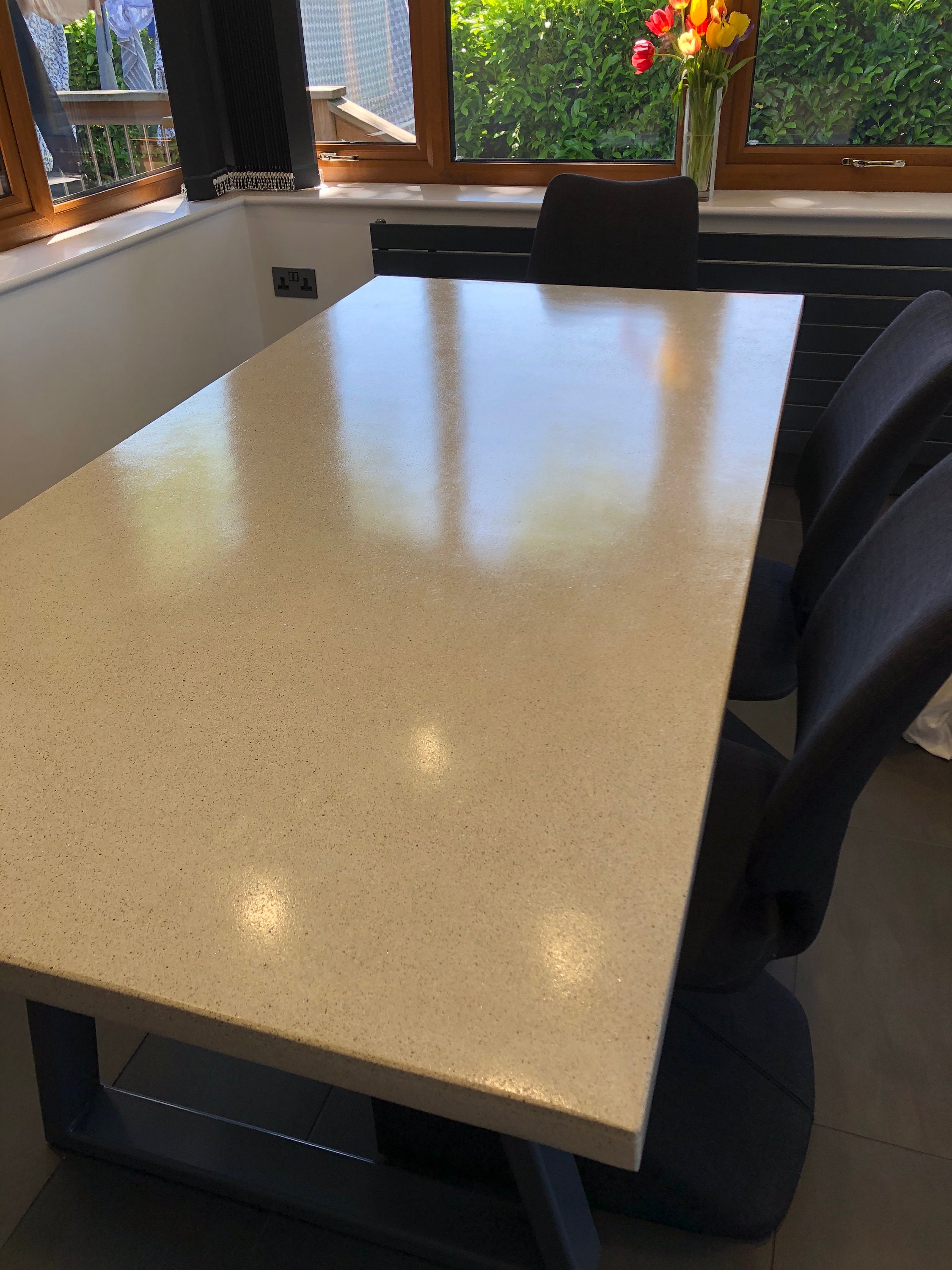 Polished Concrete Dining Room Table Etsy