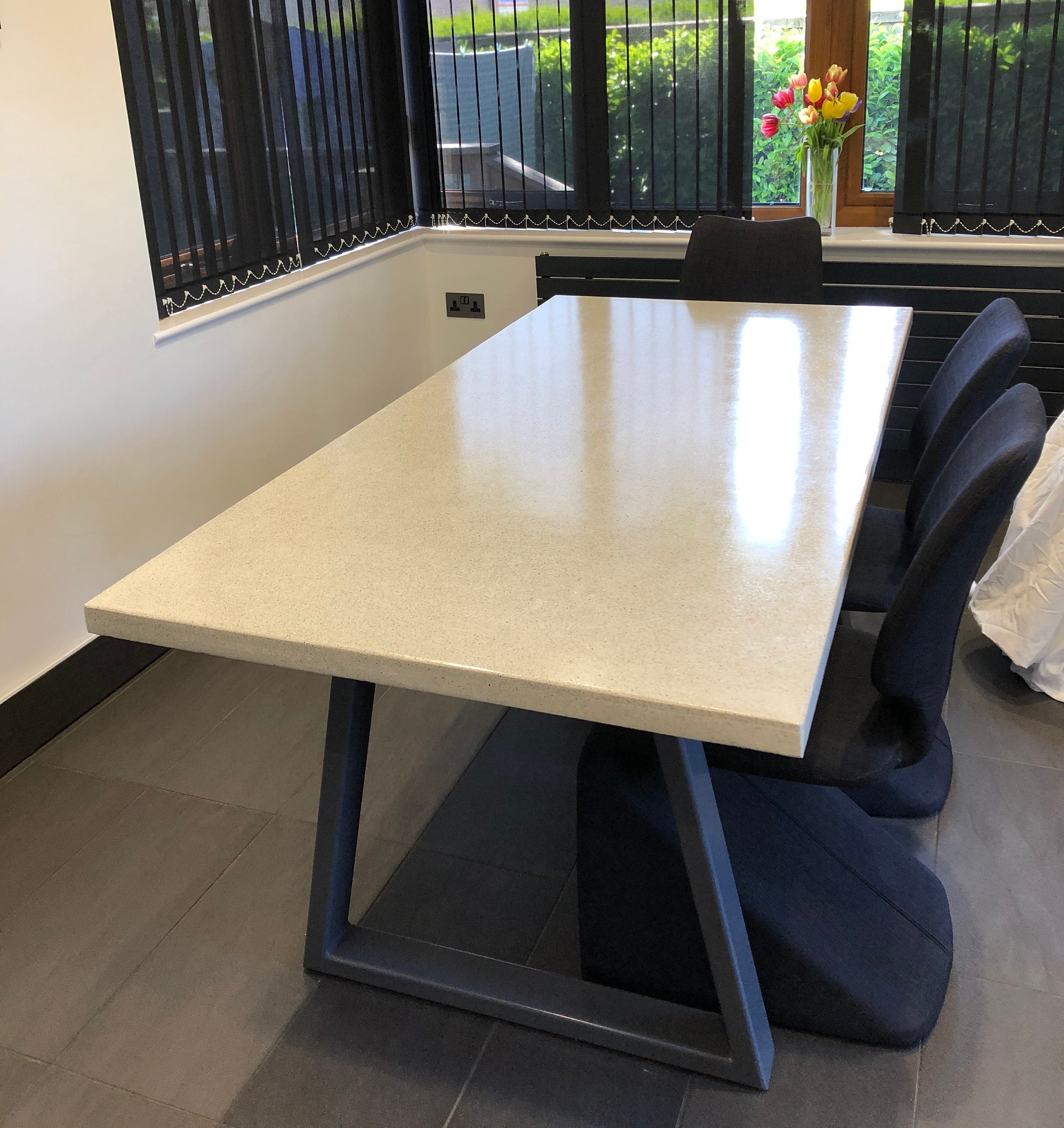 Polished Concrete Dining Room Table Etsy