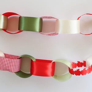 Apple of My Eye Satin Ribbon Chain Garland | Apple Baby Shower | Apple Bridal Shower | Apple Bachelorette | Orchard Party Decor | Gingham afbeelding 7