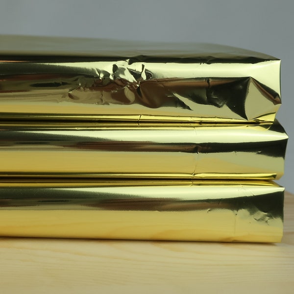 Gold Mylar Sheets - LARGE 18″x30″ Sheets - Gift Box - Wrapping Mylar Sheets - Gift Bag - Box Filler - Shipping Mylar