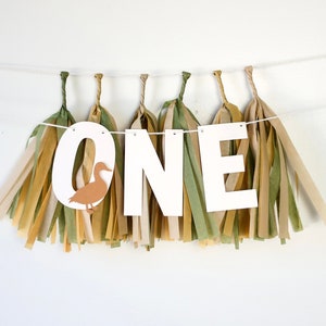 Lucky Duck High Chair Banner + Mini Tassels - Mallard - Duck Hunt - Birthday Party - Garland - Sign - Photo BackDrop
