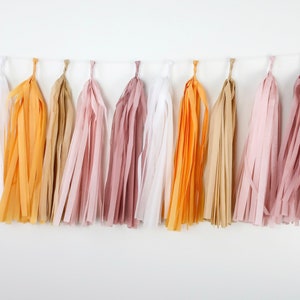 Muted Rainbow Tassel Garland Pre-Made or DIY Kit - Flower Child - mauve blush - BOHO Rainbow Baby Shower - Rainbow Party - Groovy - Onestock