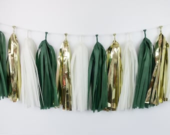 Eucalyptus Tassel Garland | Party Decoration | DIY Kit or Pre-Made | Tissue Paper