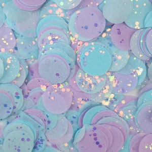 Blue Purple Tissue Paper Confetti and glitter - Ice Queen - Mermaid - Birthday Party - Tail for Veil - Under the Sea - Winter Wonderland
