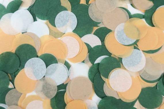 Marigold Emerald Tissue Paper Confetti Mustard Hunter Green 