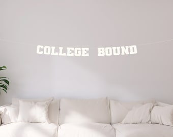 Custom College Bound Banner | Graduation 2026 Decorations | Personalized College Send Off Sign | Trunk Party + Tailgate | Grad Party Decor