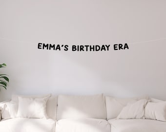 Custom Birthday Era Banner | Birthday Party Decor | Personalized Birthday Girl Sign | Teen + Adult Birthday Photo Backdrop | Birthday Era