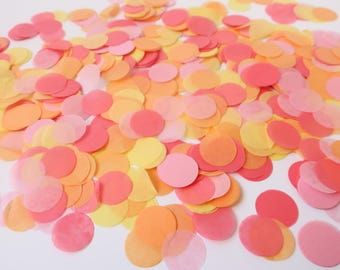 Citrus Tissue Paper Confetti | 1 Inch Circles | Handmade