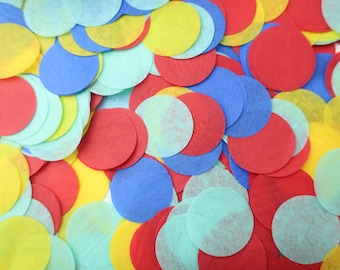 Comic Tissue Paper Confetti | 1 Inch Circles | Handmade
