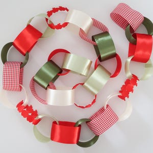 Apple of My Eye Satin Ribbon Chain Garland | Apple Baby Shower | Apple Bridal Shower | Apple Bachelorette | Orchard Party Decor | Gingham afbeelding 9