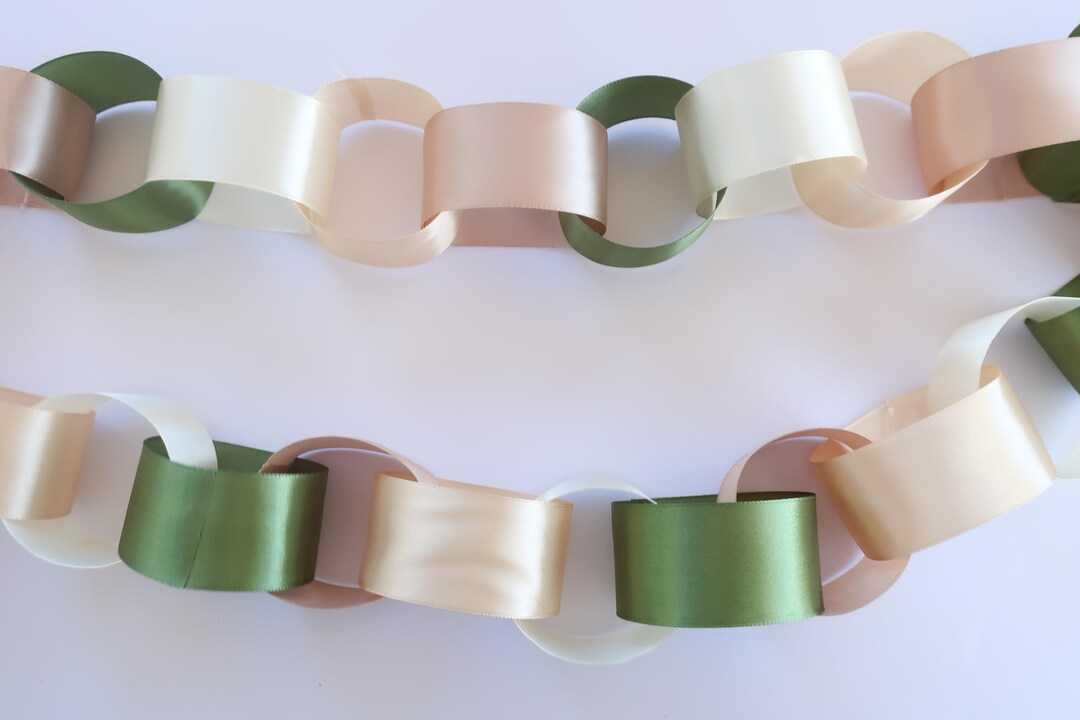 Camp Ribbon Camp Satin Ribbon Chain Garland | Camp Bachelorette Decor | Last Trail ...
