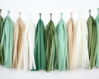 Woodland Tassel Garland | Woodland Birthday | Boho Baby Shower Decor | Baby in Bloom | Greenery Bridal Shower | DIY or Pre-Made