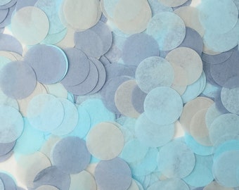 Blue Gray Tissue Paper Confetti - Birthday Party - Baby Shower - Baby Boy - Blue Decoration  Elephant - Oh Baby  First Birthday -  baby blue