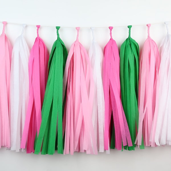 Hole in one girl Tassel Garland Pre-Made or DIY Kit - pink - golf cart - partee - fore - golf theme - little all star - thir-tee - for-tee