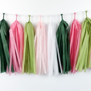 Pink Green Good Witch Bad Witch Tassel Garland Pre-Made or DIY Kit - Palm Springs Birthday Party - Flamingo - Bachelorette - Banner - Cactus
