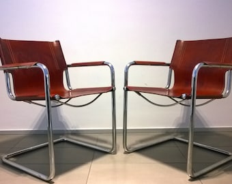 Bauhaus "Besöksstolar" av Matteo Grassi, 1970-talet, set om 2