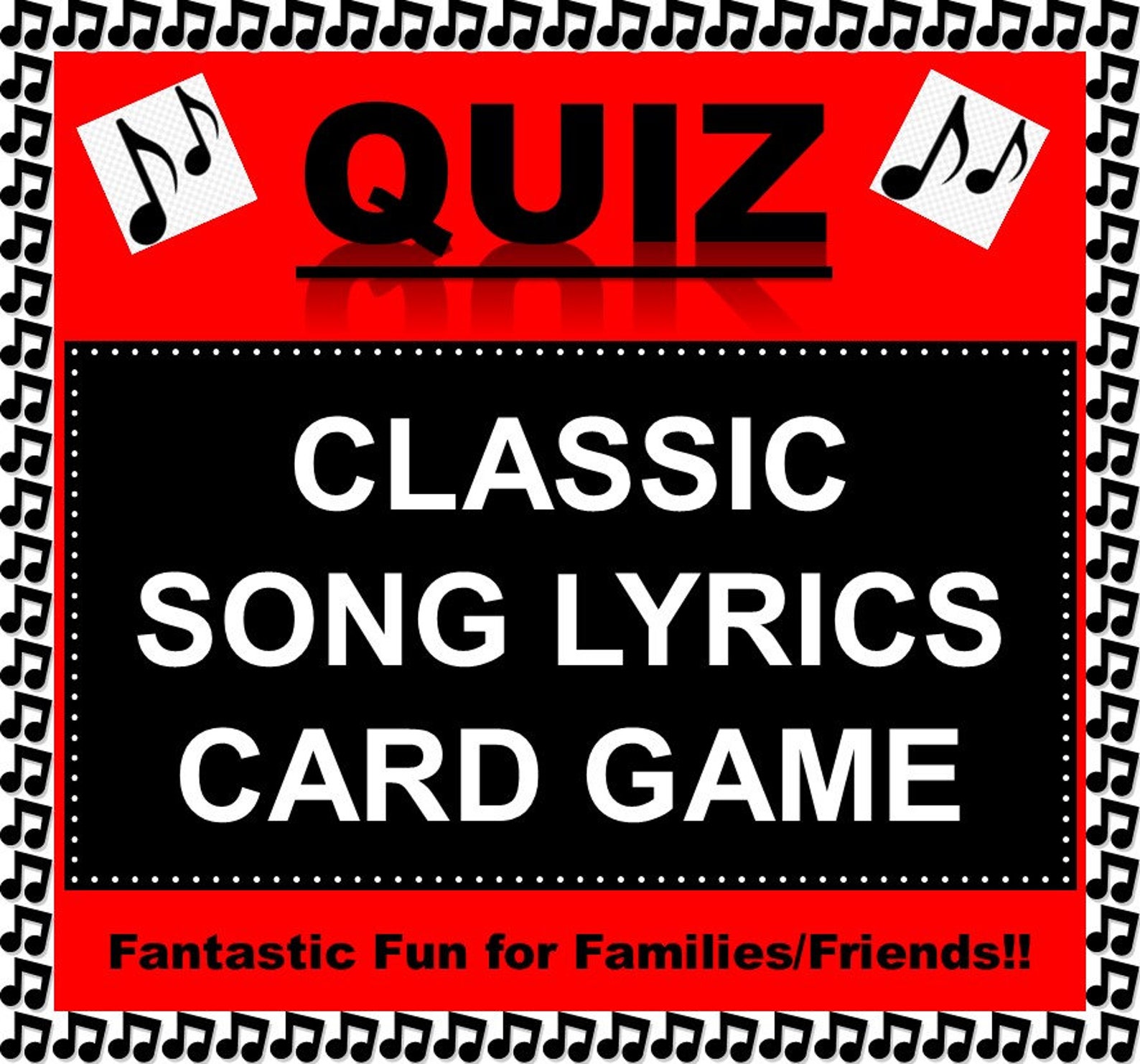 CLASSIC SONG LYRICS Pub Quiz Trivia Card Game Table Fun Etsy