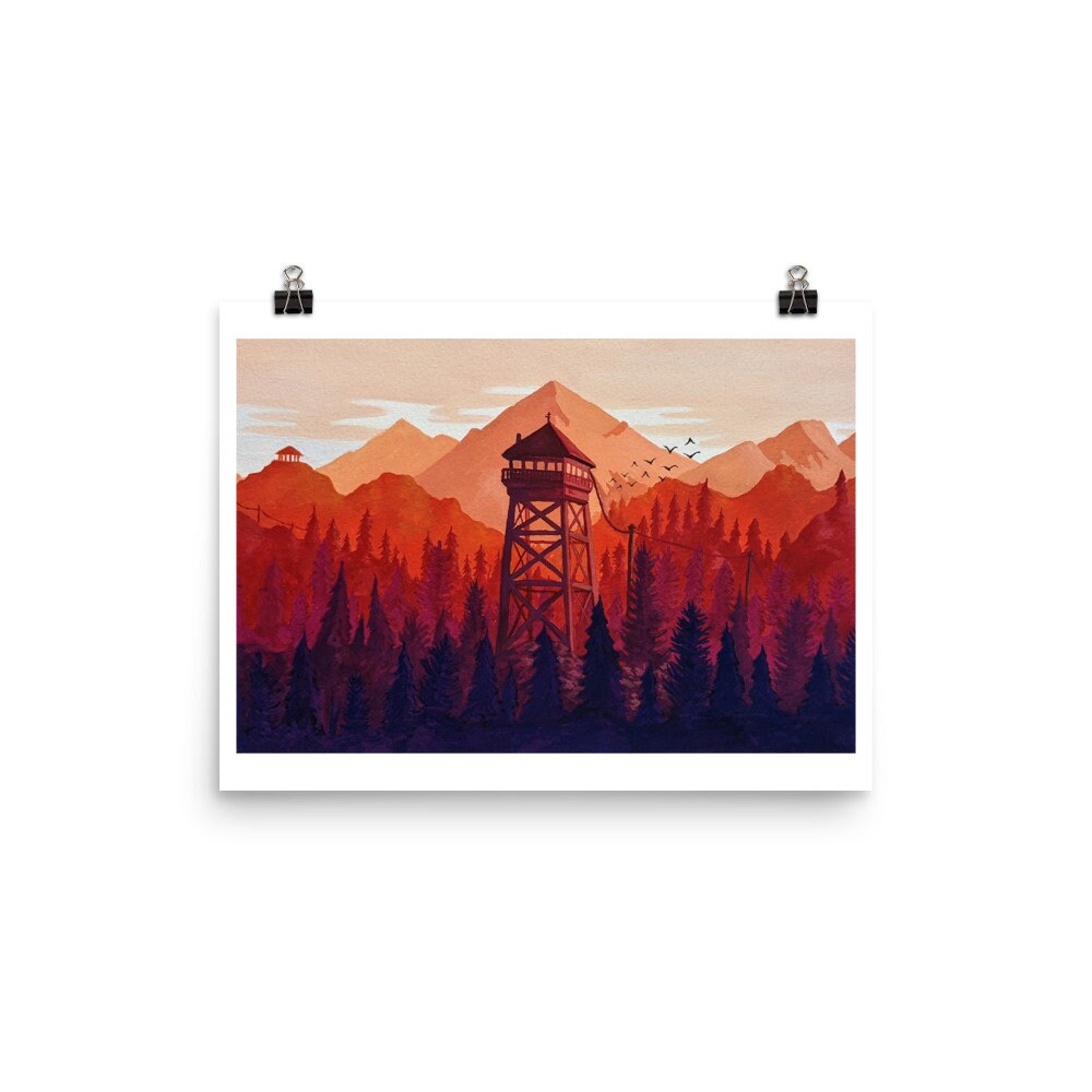 Firewatch Art Print - Etsy