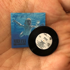 Nirvana Nevermind 1:12 scale miniature vinyl record album image 1